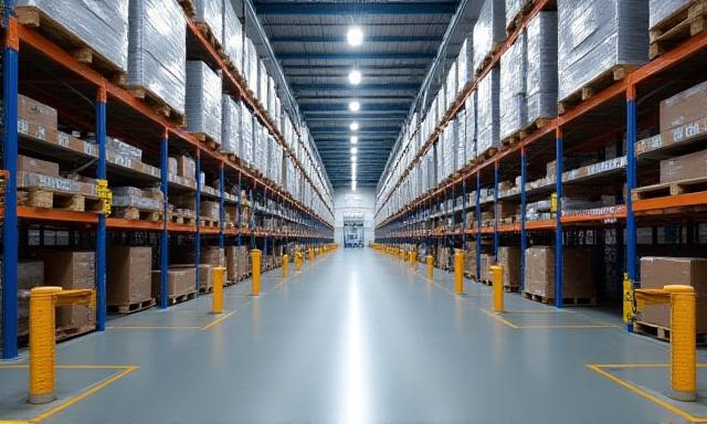 Interior of a modern high-tech warehouse